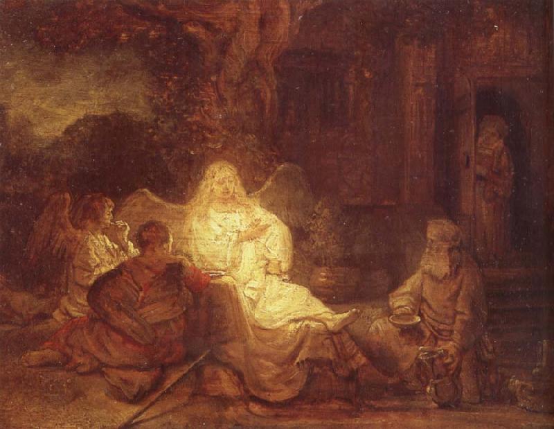 REMBRANDT Harmenszoon van Rijn Abraham Receives the Three Angels oil painting picture